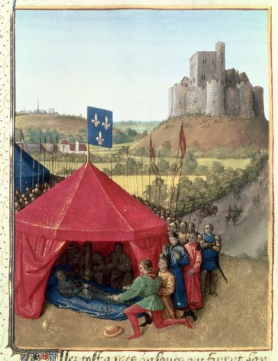 The Death of Bertrand du Geusclin (c.1320-80) at Chateauneuf-de-Randon by Jean Fouquet
